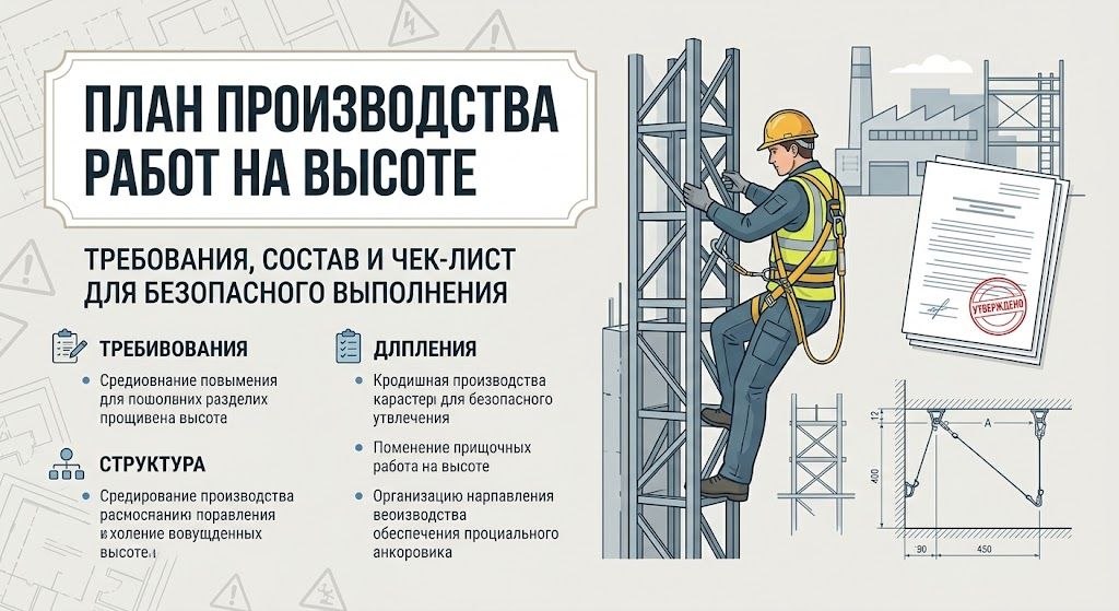 План производства работ на высоте: требования к разработке и что учесть для безопасности